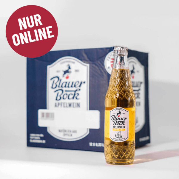 Blauer Bock Apfelwein EINWEG-Flasche PFANDFREI 12 Stück Cider