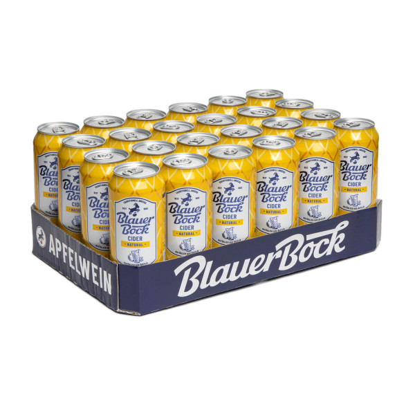 Blauer Bock Apfelwein - Natural Cider - 24x 0,5 l EINWEG-Dose